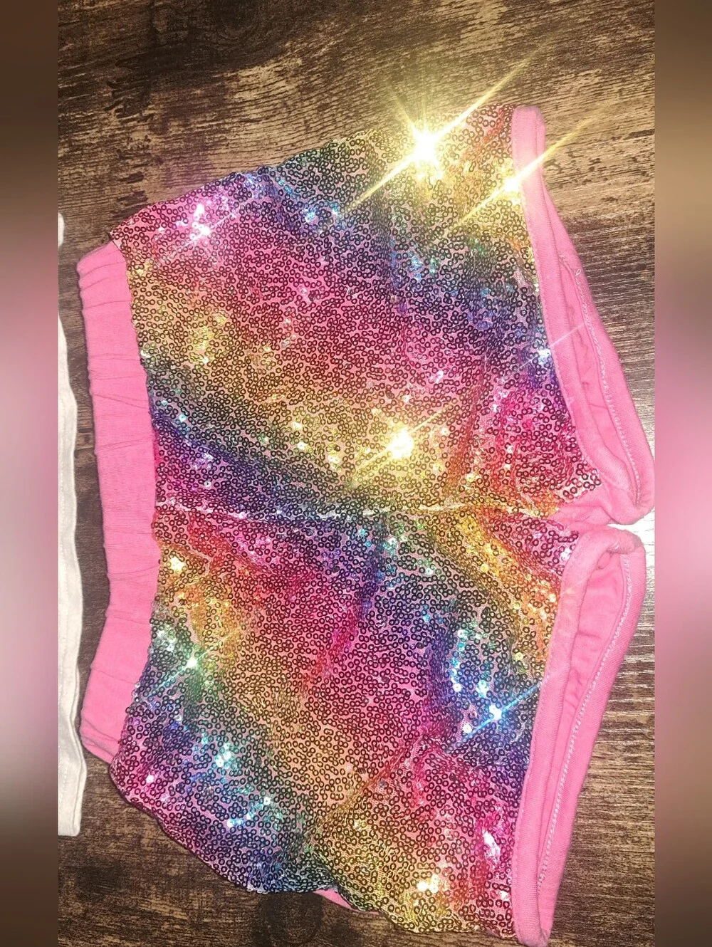 Ruffle Girl Outfit Girl's Rainbow Sequin Shorts Set- 'Ready to Rule the School'